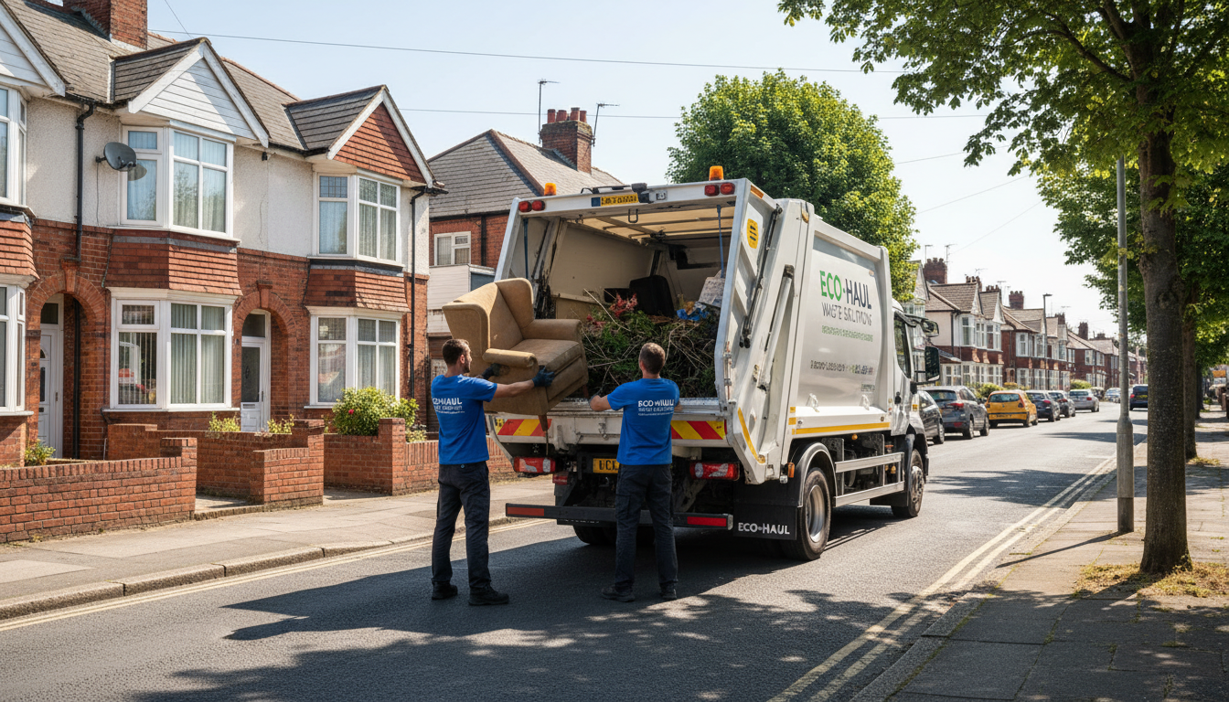 Professional Man And Van Waste Removal team in Ernesford Grange loading waste into van