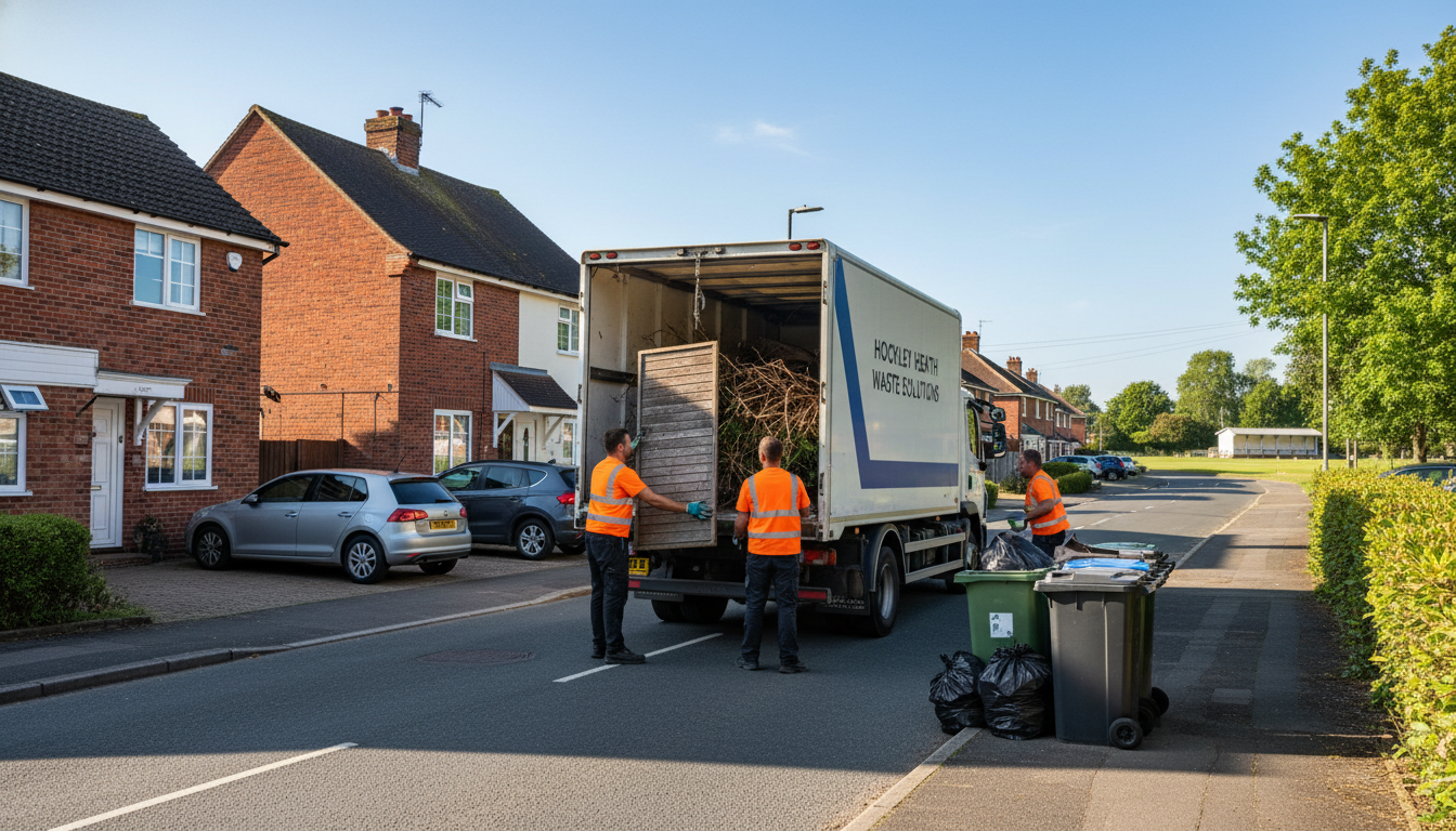 Professional Man And Van Waste Removal team in Hockley Heath loading waste into van