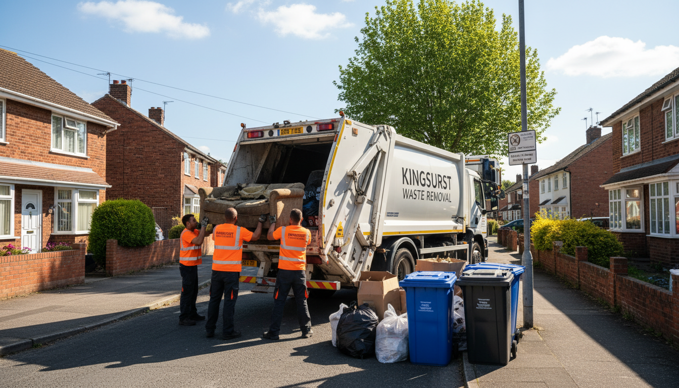 Professional Man And Van Waste Removal team in Kingshurst loading waste into van