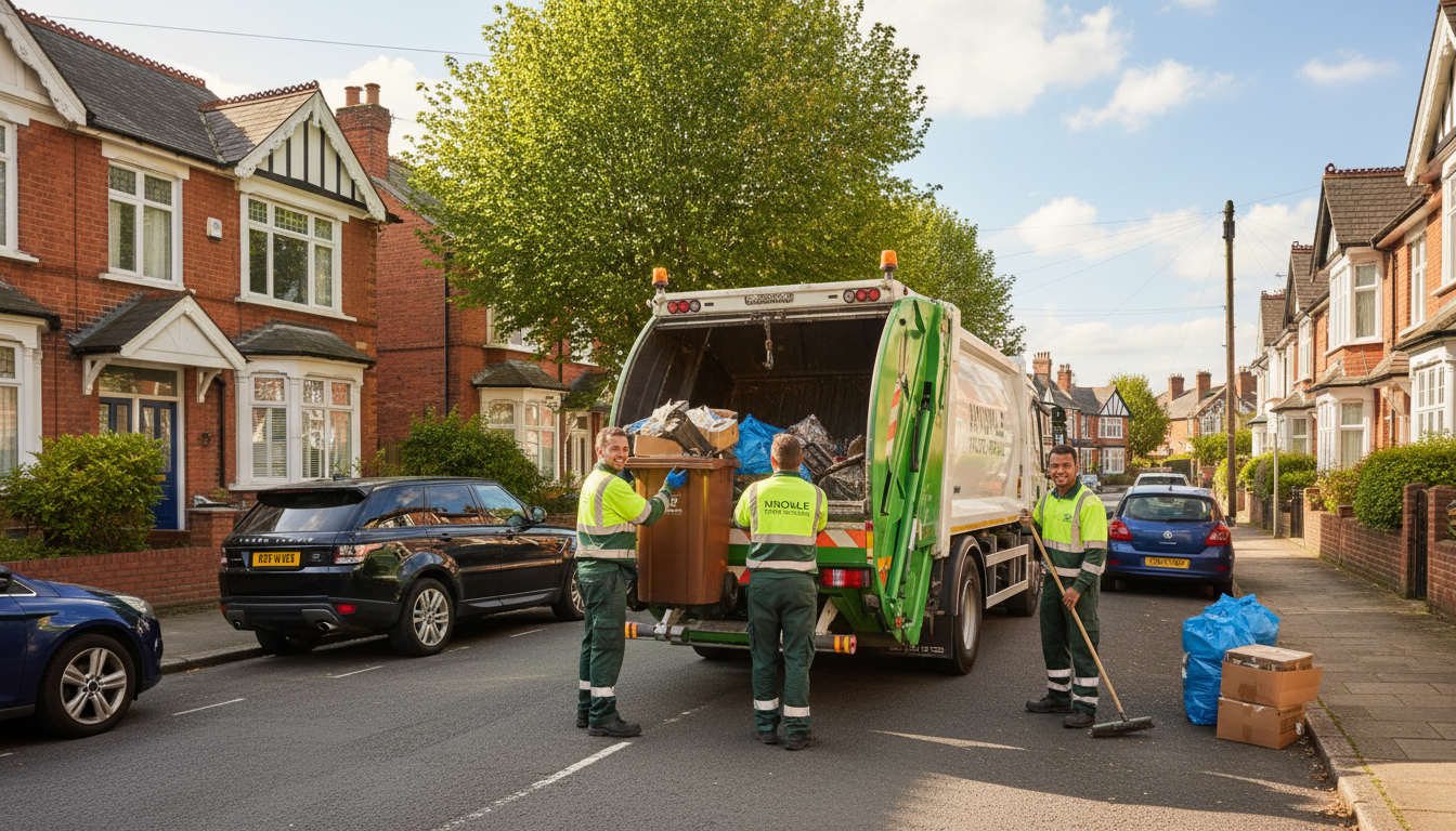 Professional Man And Van Waste Removal team in Knowle loading waste into van
