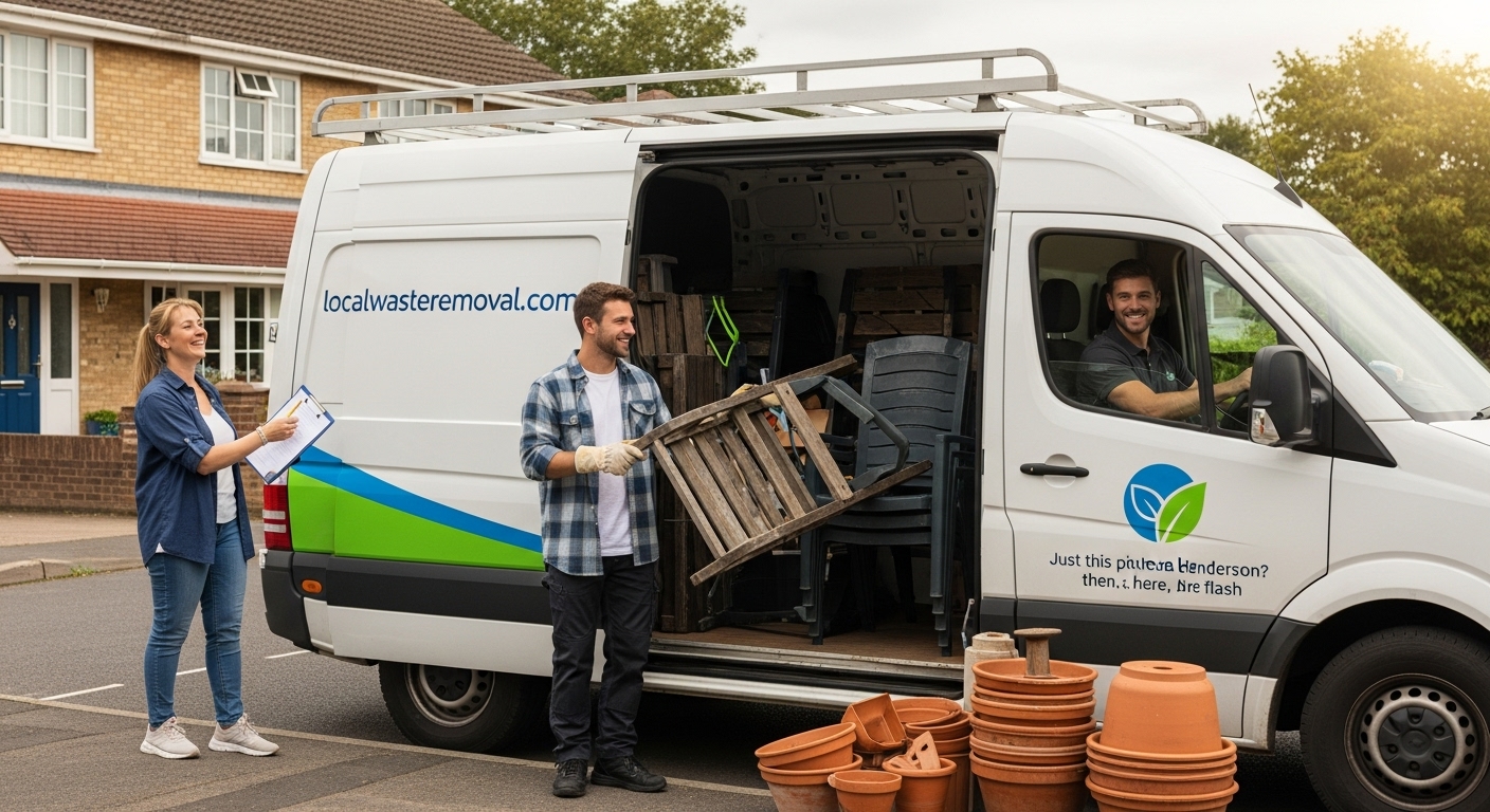 Professional Man And Van Waste Removal team in Maney loading waste into van