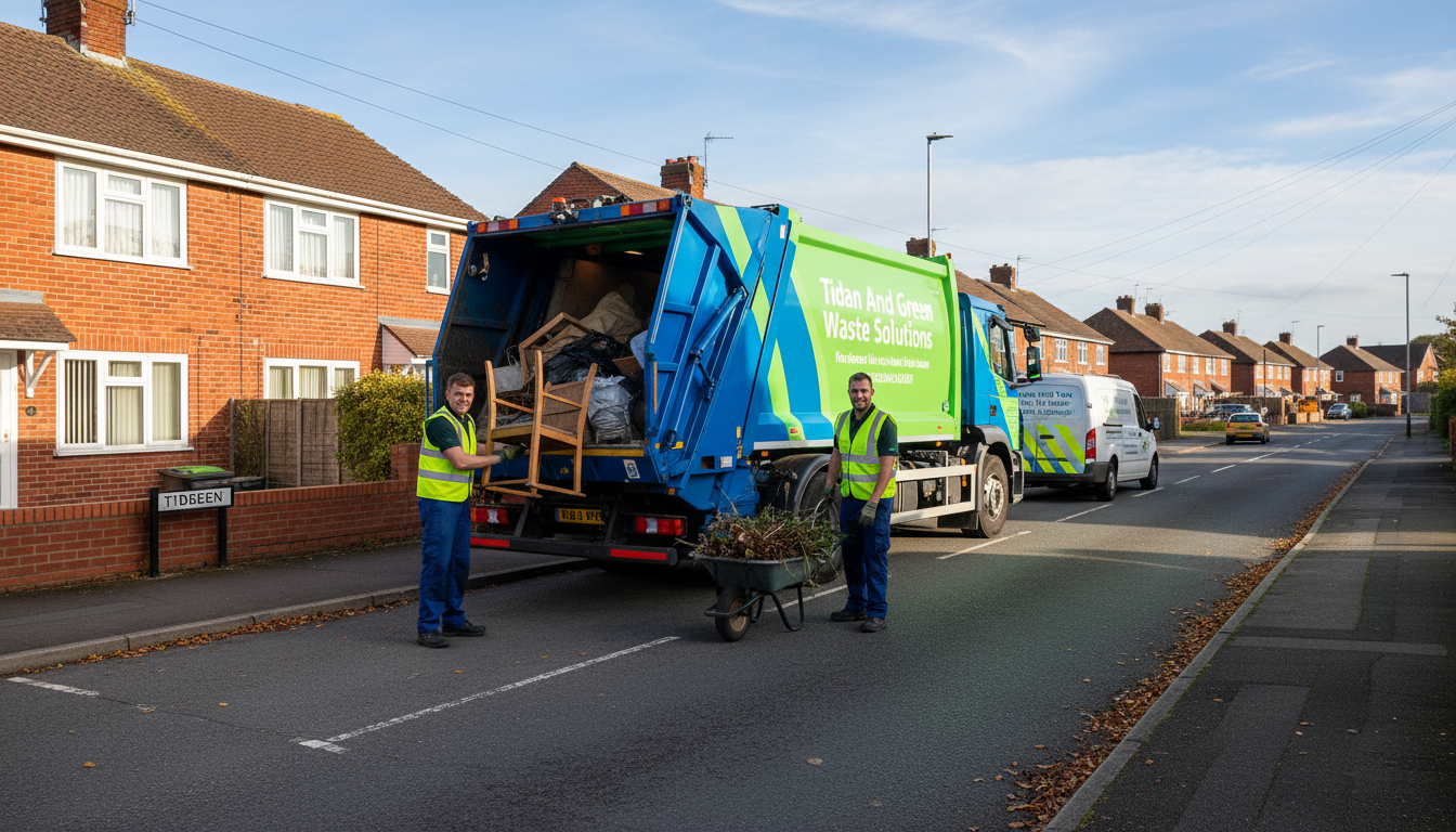 Professional Man And Van Waste Removal team in Tidbury Green loading waste into van