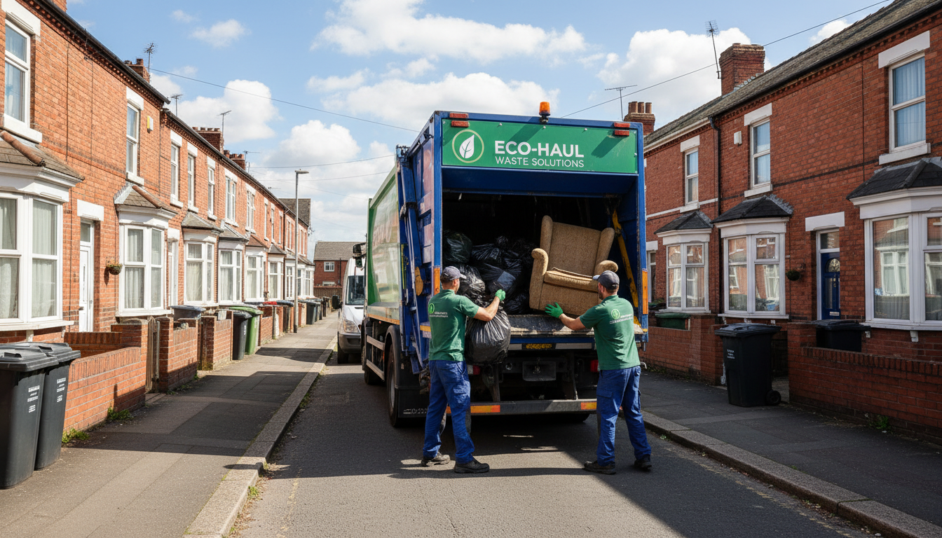 Professional Man And Van Waste Removal team in Washwood Heath loading waste into van