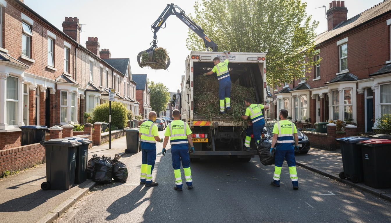 Professional Man And Van Waste Removal team in Witton loading waste into van