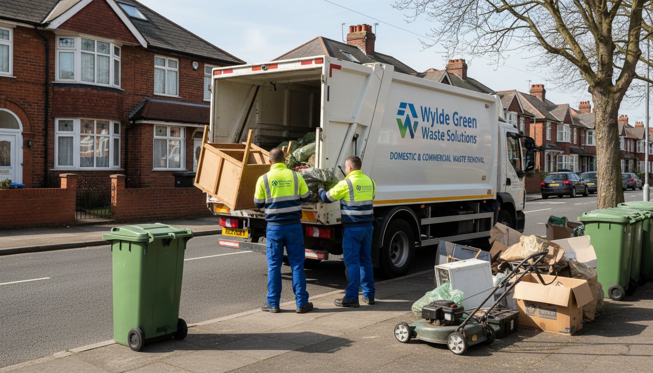 Professional Man And Van Waste Removal team in Wylde Green loading waste into van