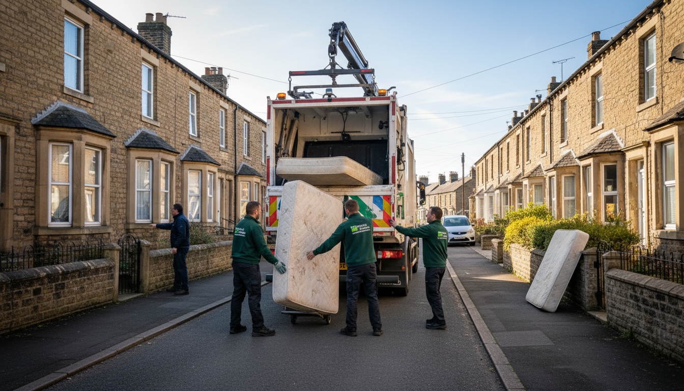 Professional Mattress Removal team in Bickenhill loading waste into van