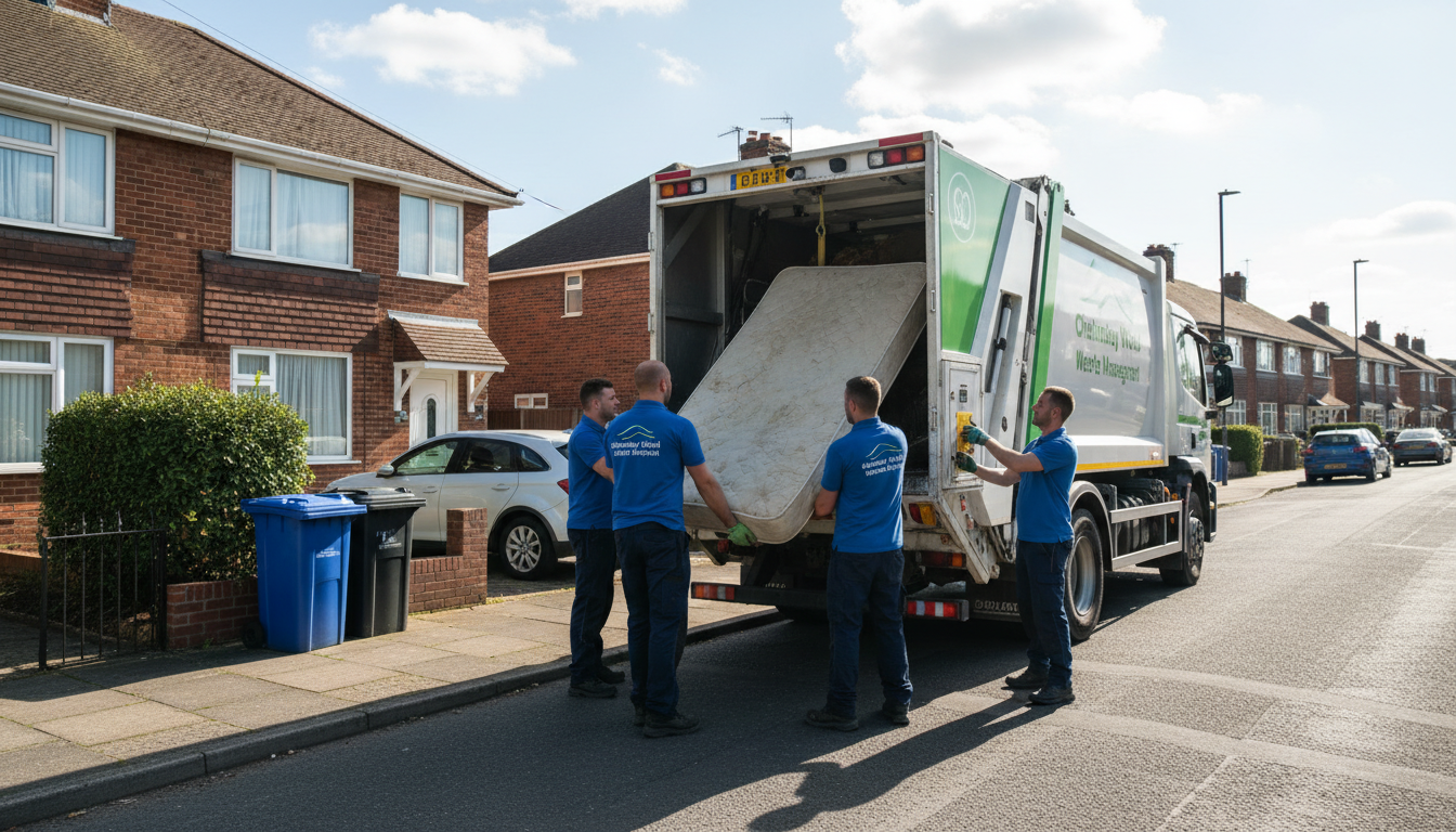 Professional Mattress Removal team in Chelmsley Wood loading waste into van