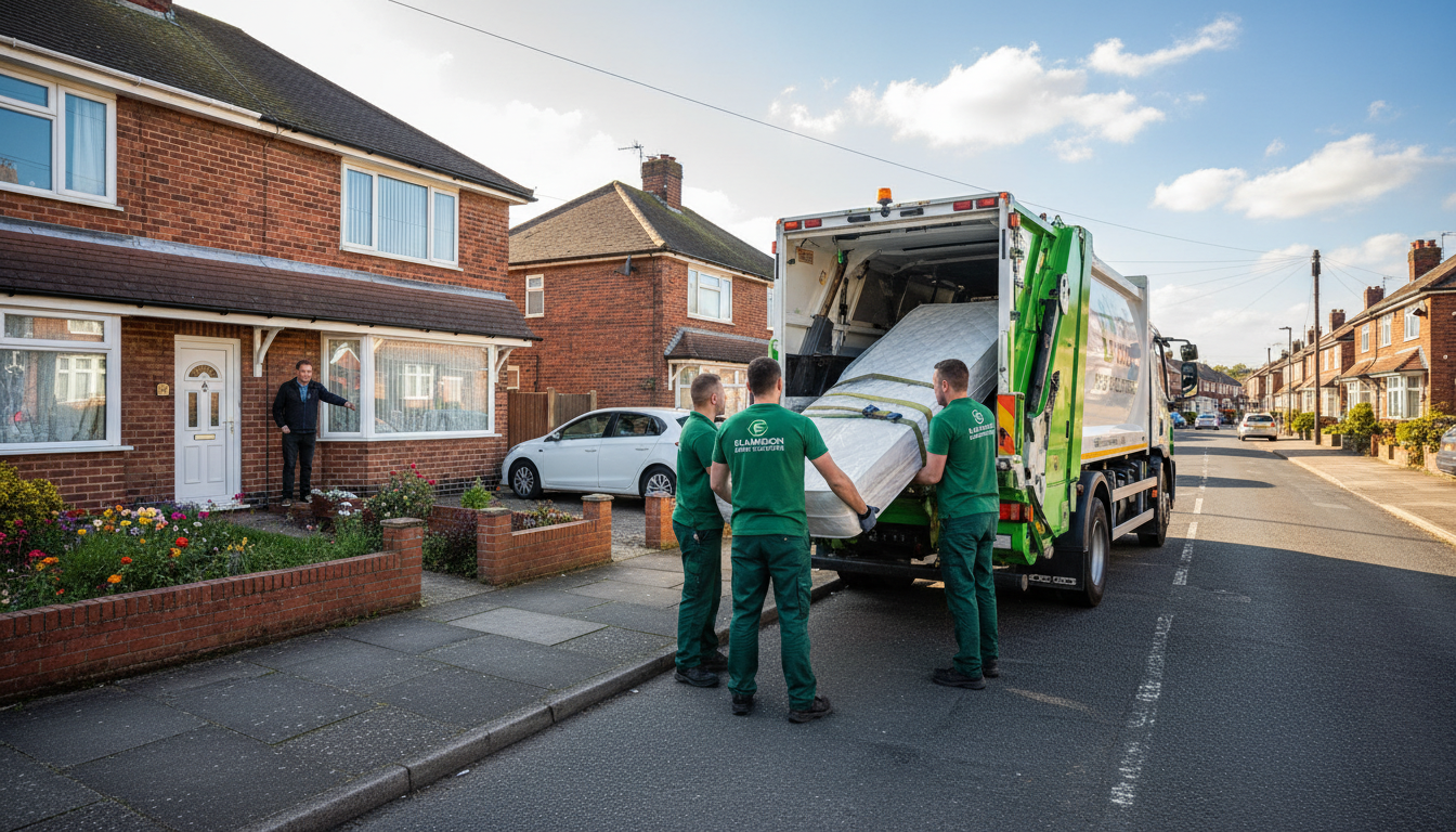 Professional Mattress Removal team in Elmdon loading waste into van