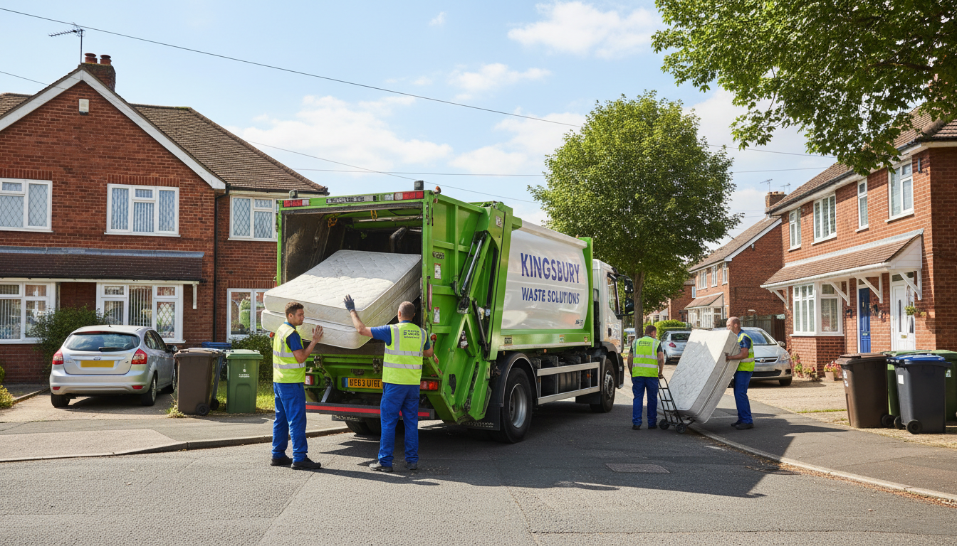 Professional Mattress Removal team in Kingshurst loading waste into van