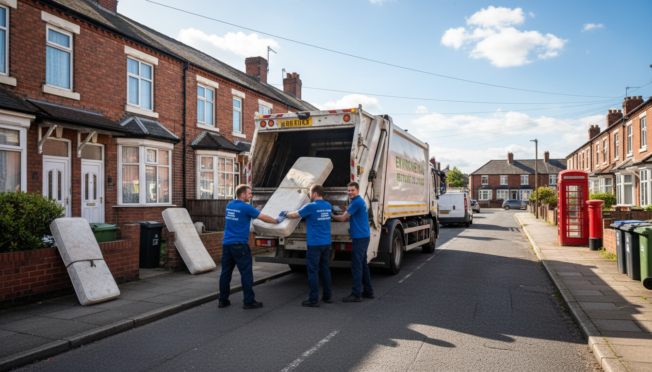 Professional Mattress Removal team in South Yardley loading waste into van
