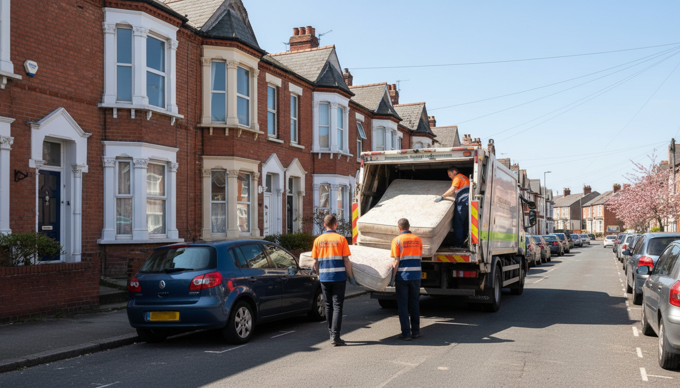 Professional Mattress Removal team in Ward End loading waste into van