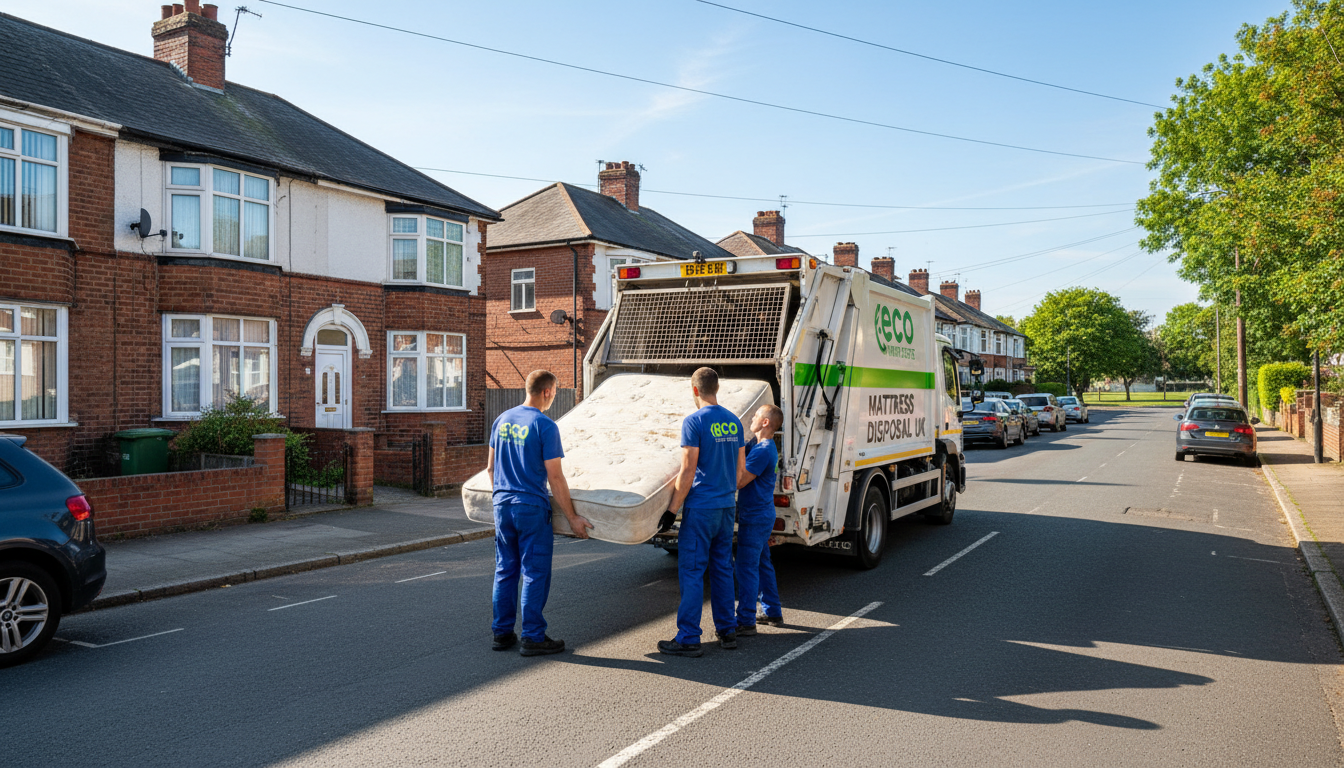 Professional Mattress Removal team in Weoley Castle loading waste into van