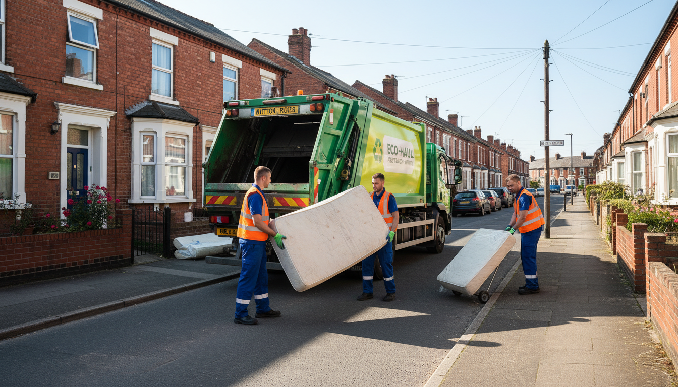 Professional Mattress Removal team in Witton loading waste into van