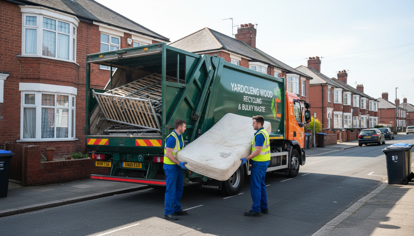 Professional Mattress Removal team in Yardley Wood loading waste into van