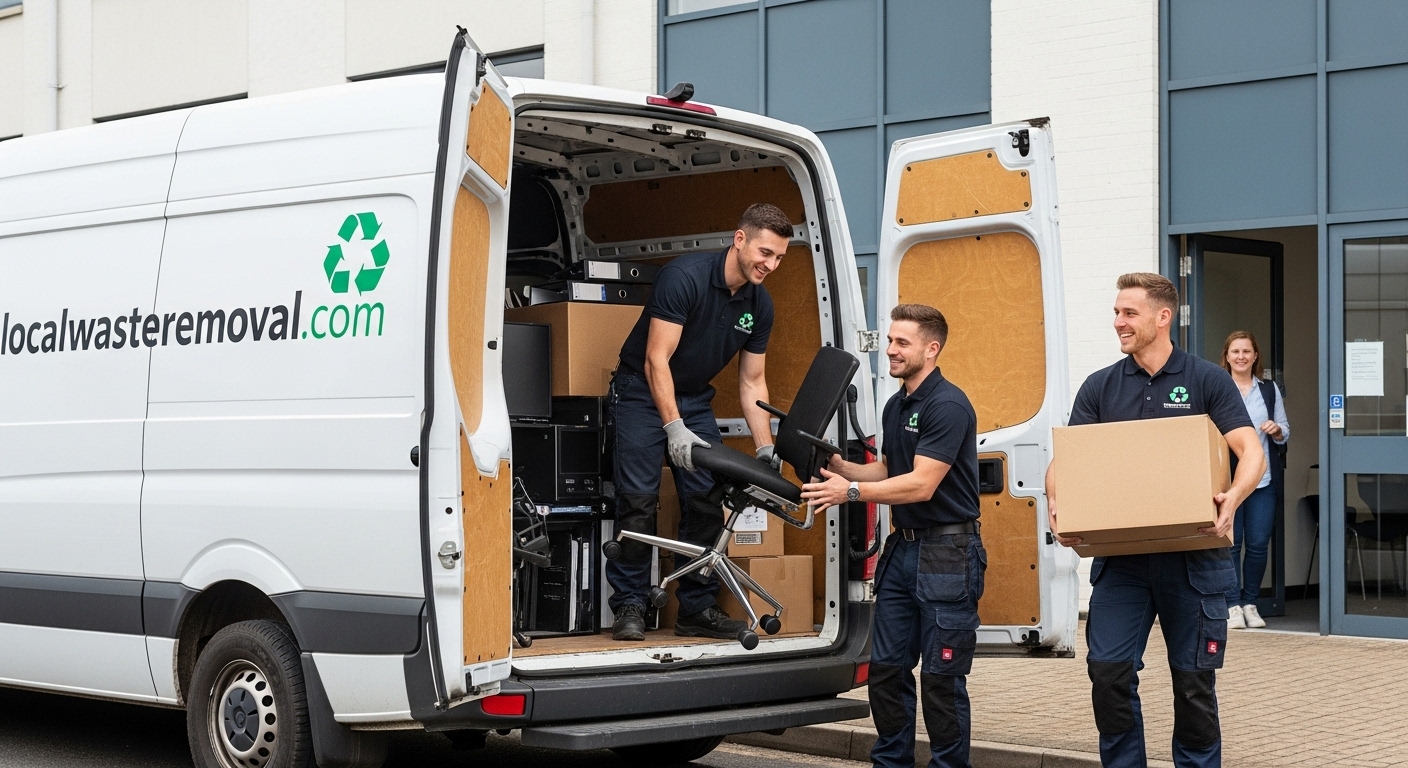Professional Office Clearance team in Acocks Green loading waste into van