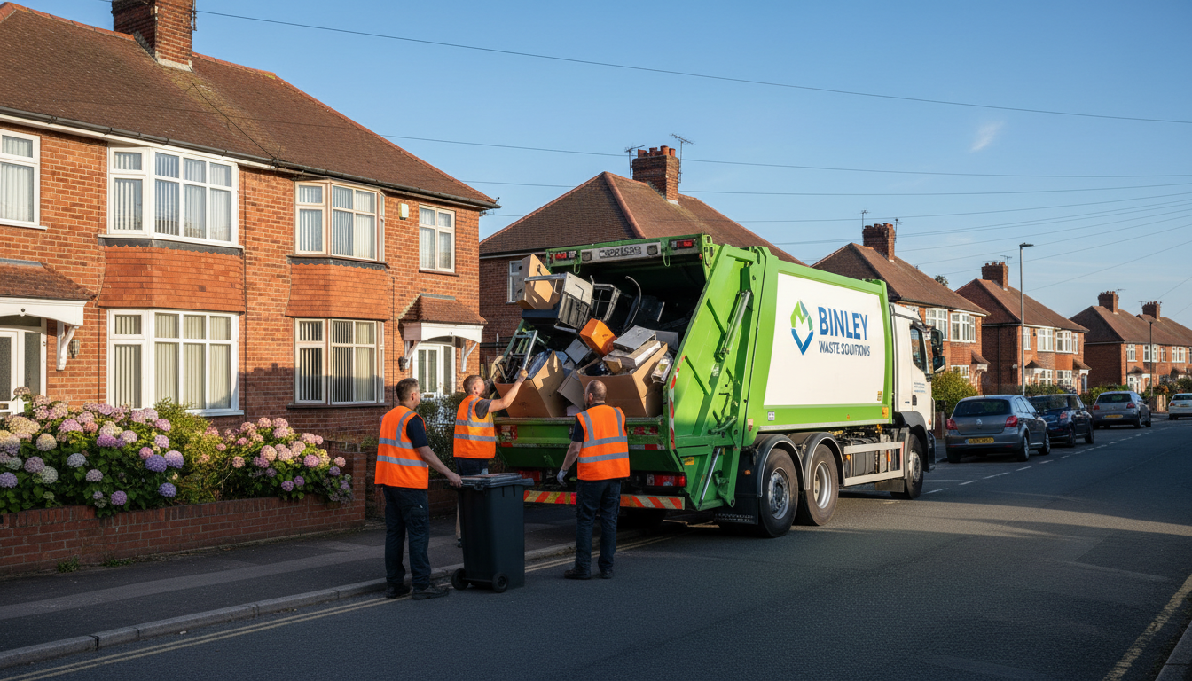 Professional Office Clearance team in Binley loading waste into van