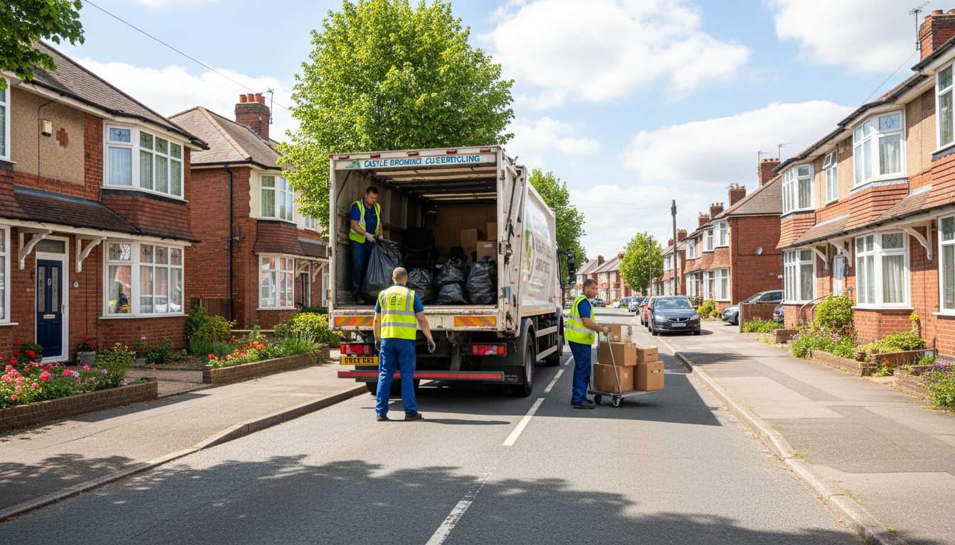 Professional Office Clearance team in Castle Bromwich loading waste into van