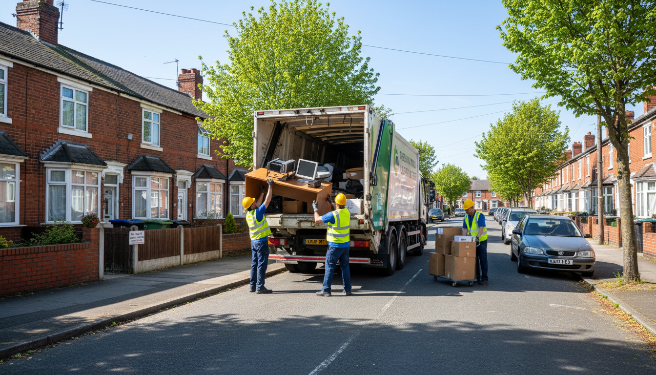 Professional Office Clearance team in Chelmsley Wood loading waste into van
