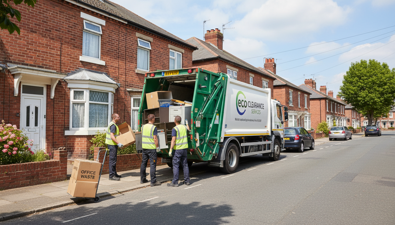 Professional Office Clearance team in Ernesford Grange loading waste into van