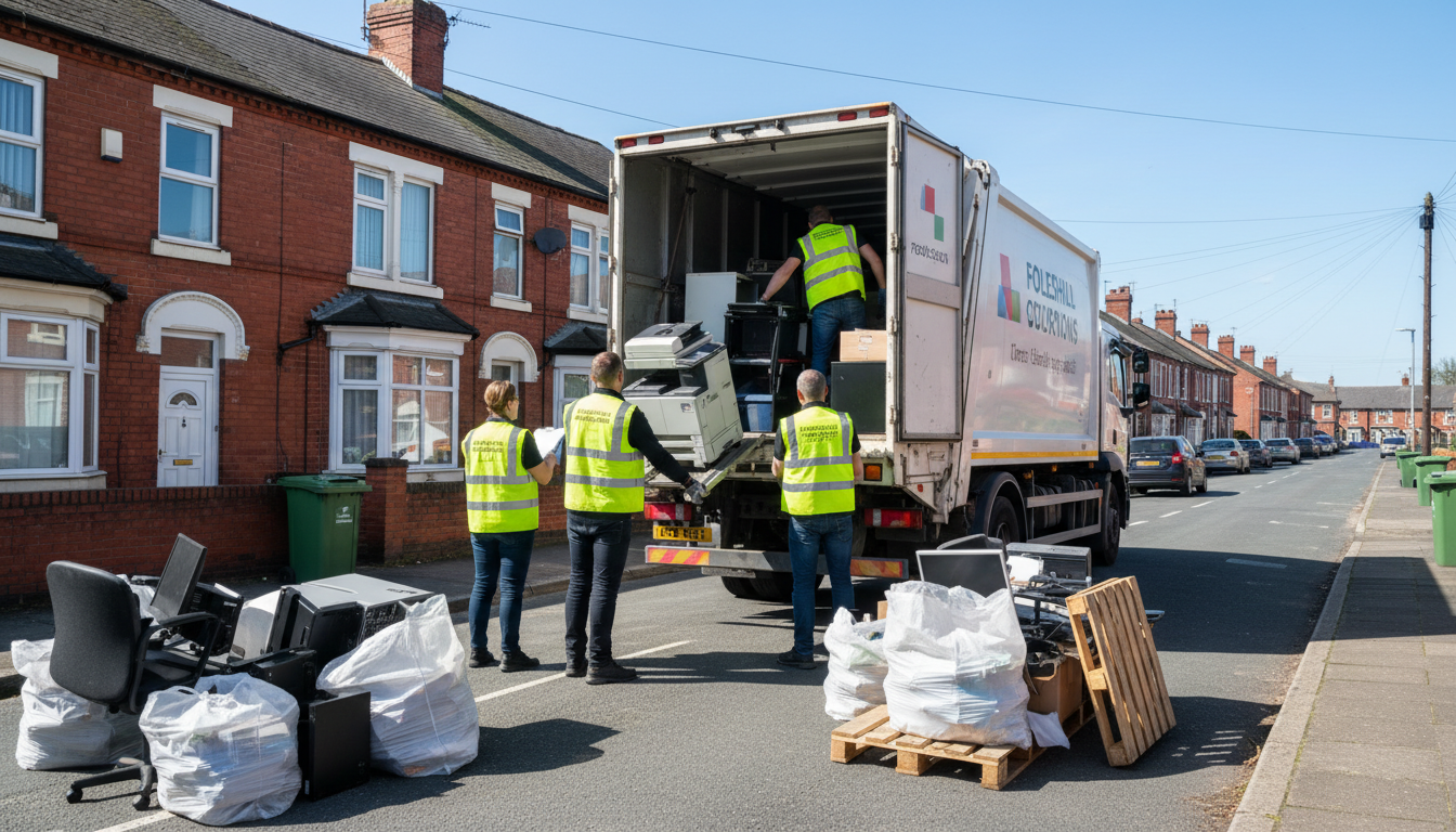 Professional Office Clearance team in Foleshill loading waste into van