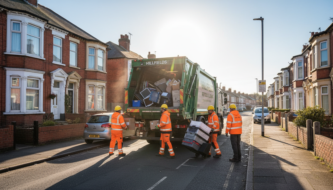 Professional Office Clearance team in Hillfields loading waste into van