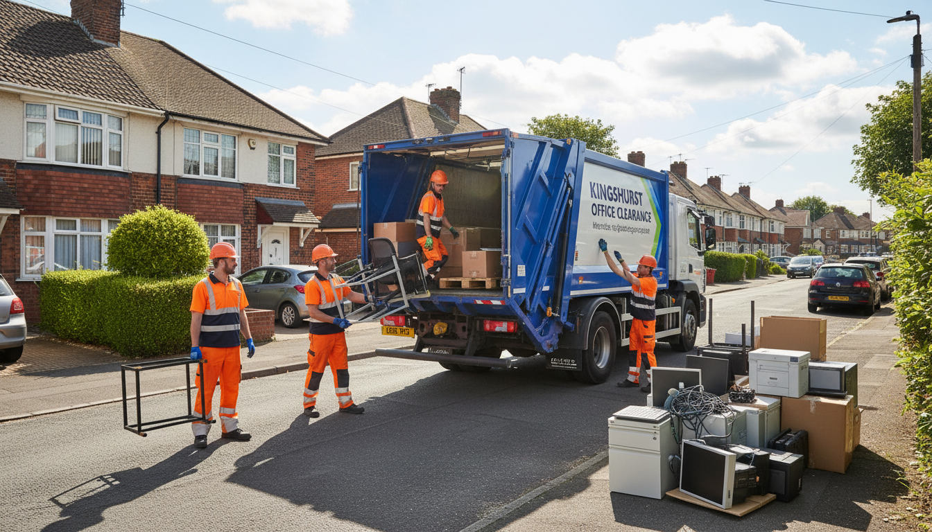 Professional Office Clearance team in Kingshurst loading waste into van