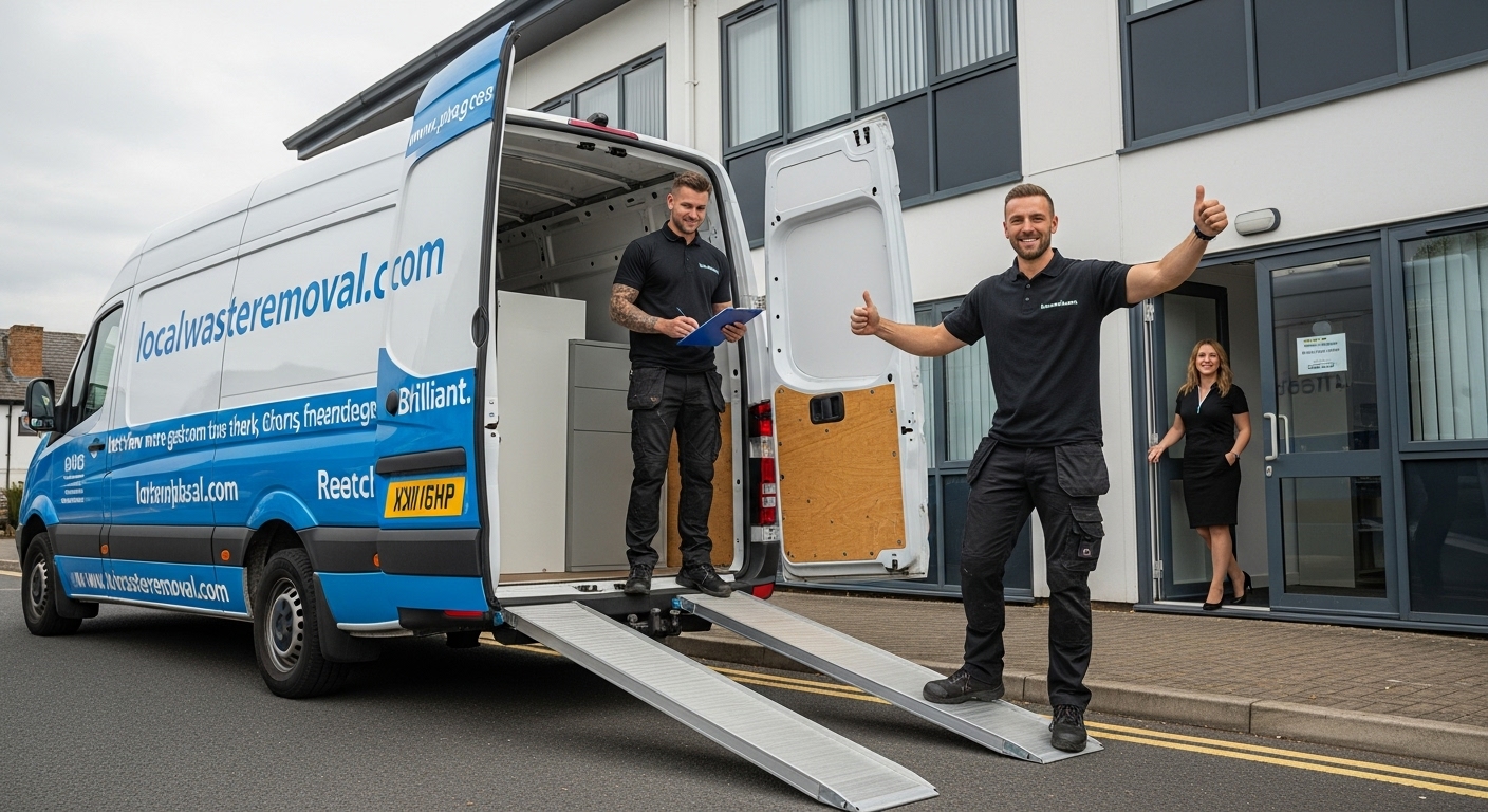 Professional Office Clearance team in Mere Green loading waste into van