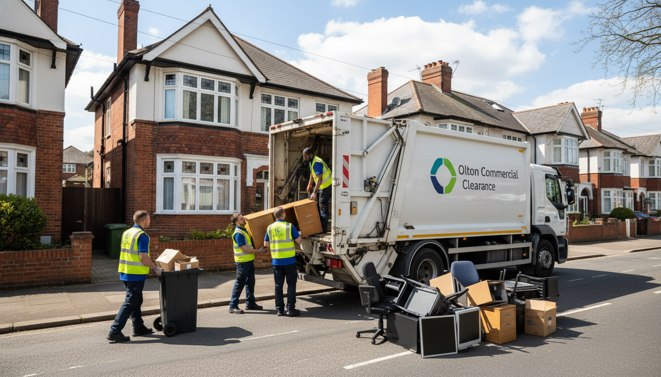 Professional Office Clearance team in Olton loading waste into van