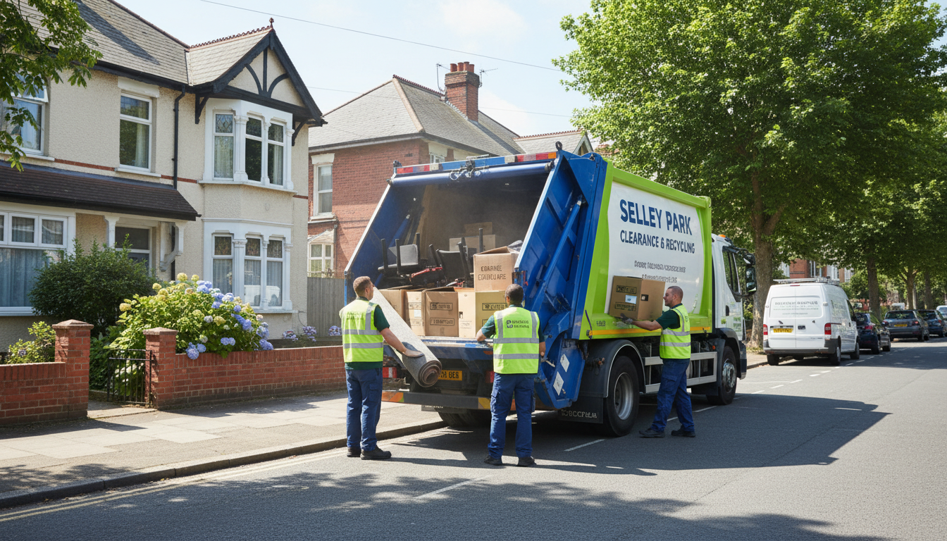 Professional Office Clearance team in Selly Park loading waste into van