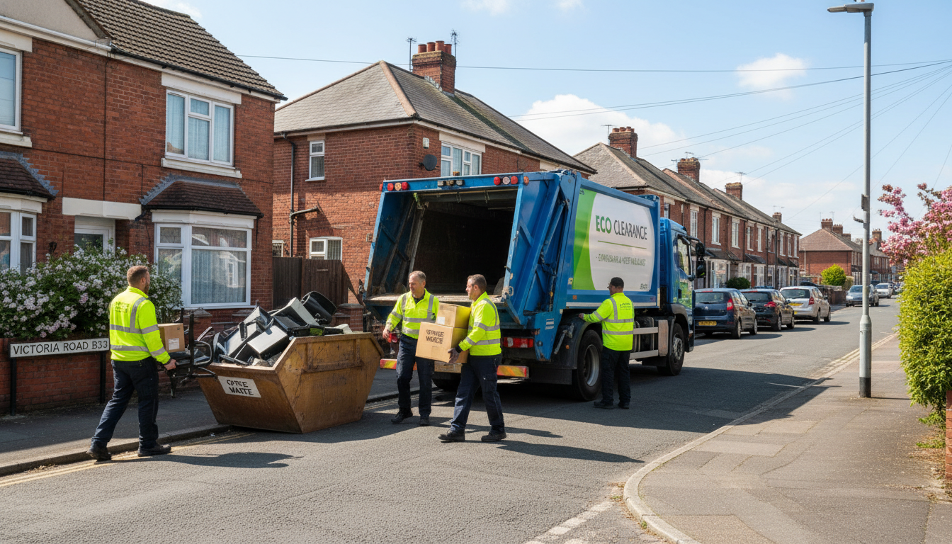 Professional Office Clearance team in Stechford loading waste into van