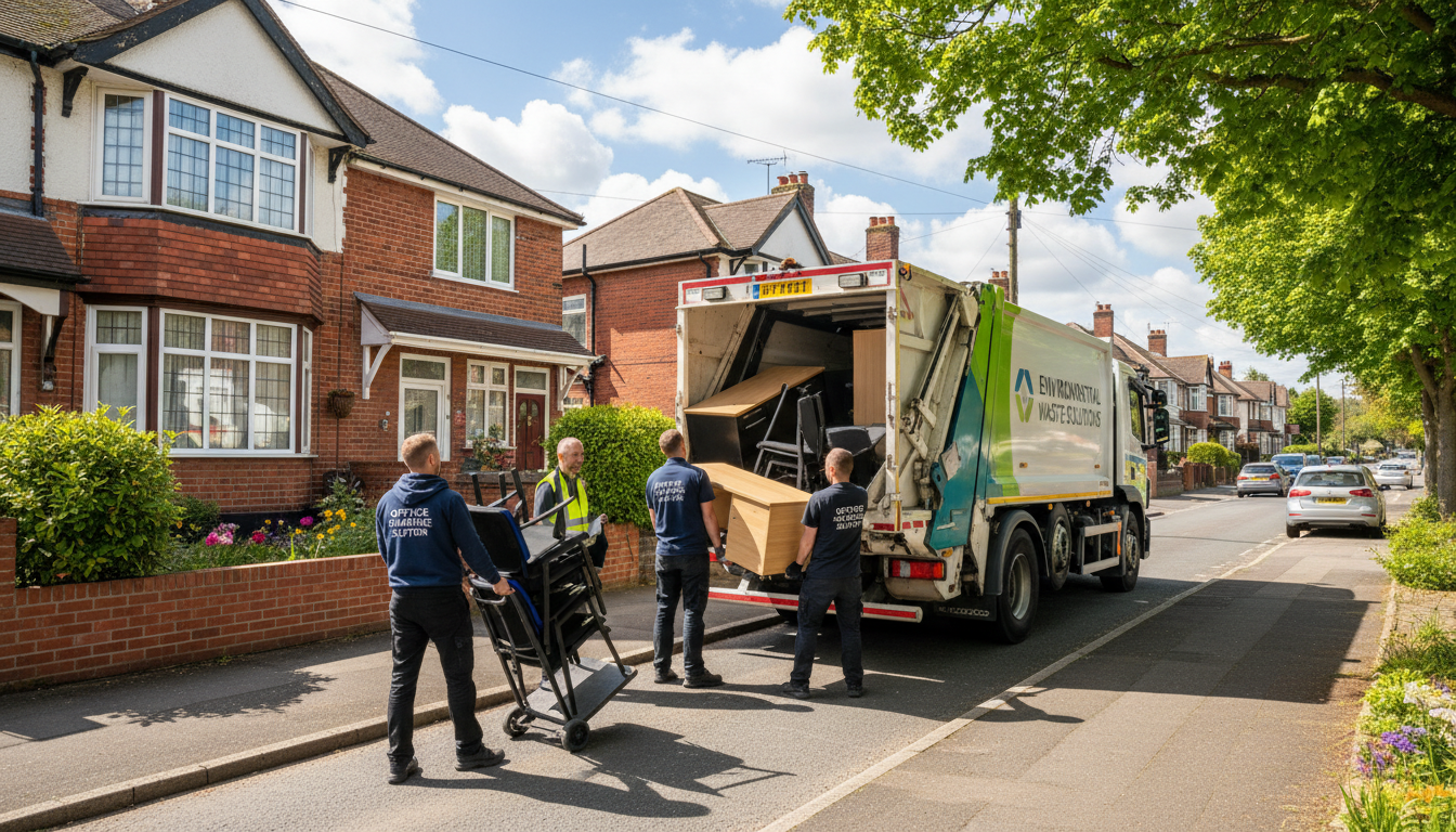 Professional Office Clearance team in Sutton New Hall loading waste into van