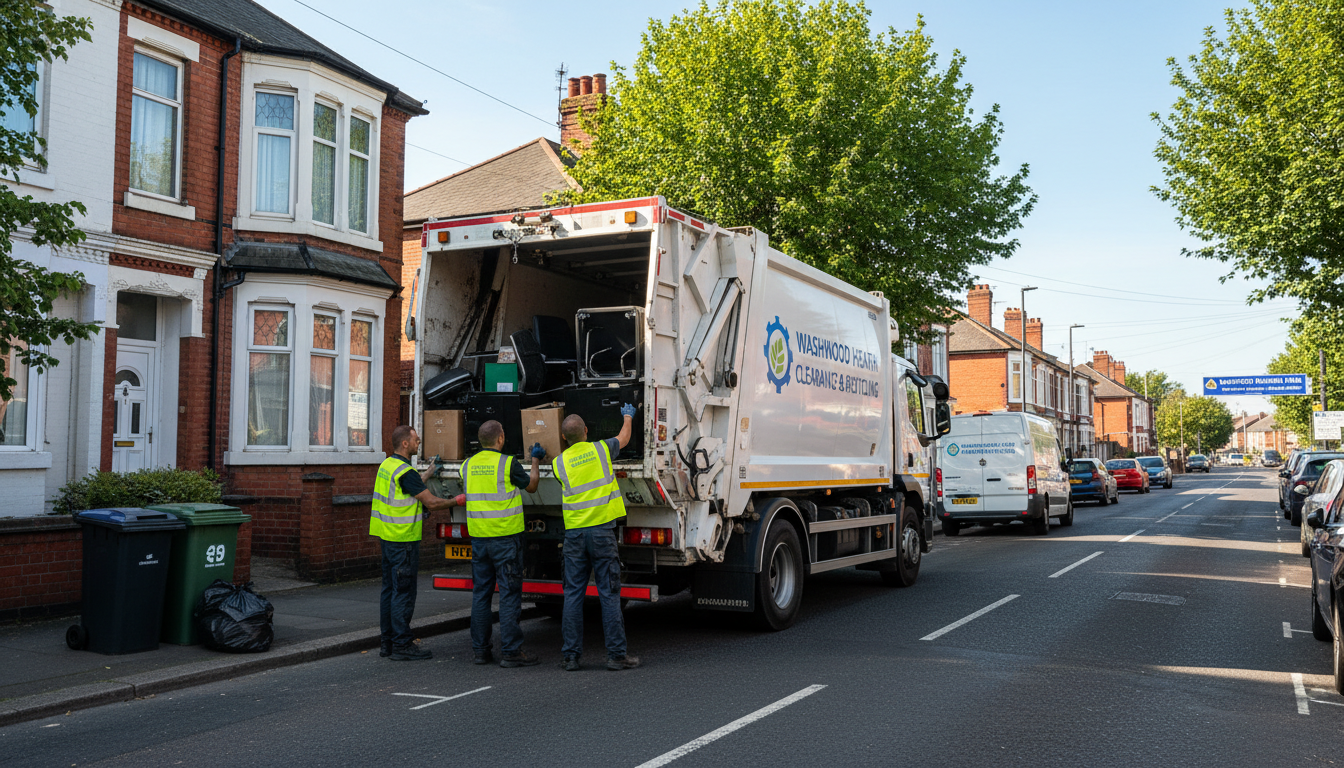 Professional Office Clearance team in Washwood Heath loading waste into van