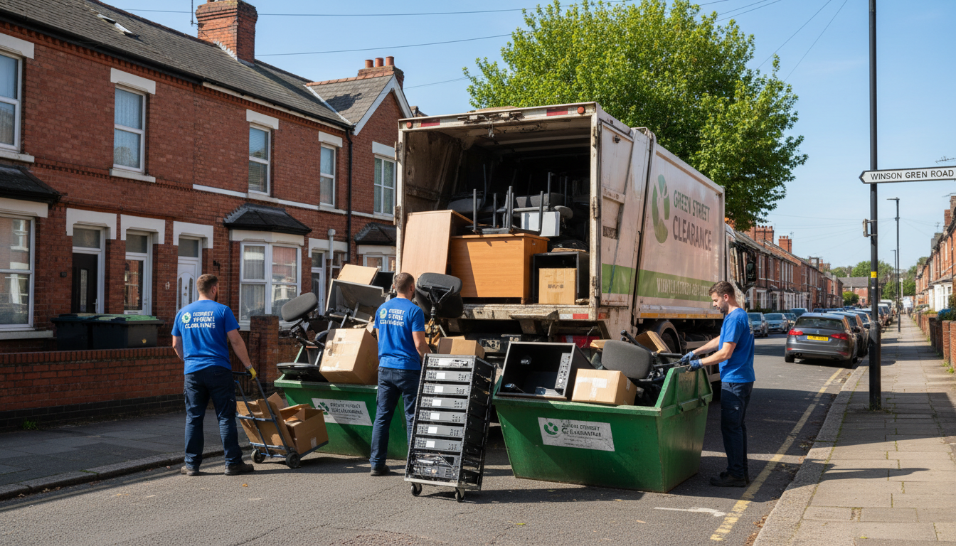 Professional Office Clearance team in Winson Green loading waste into van