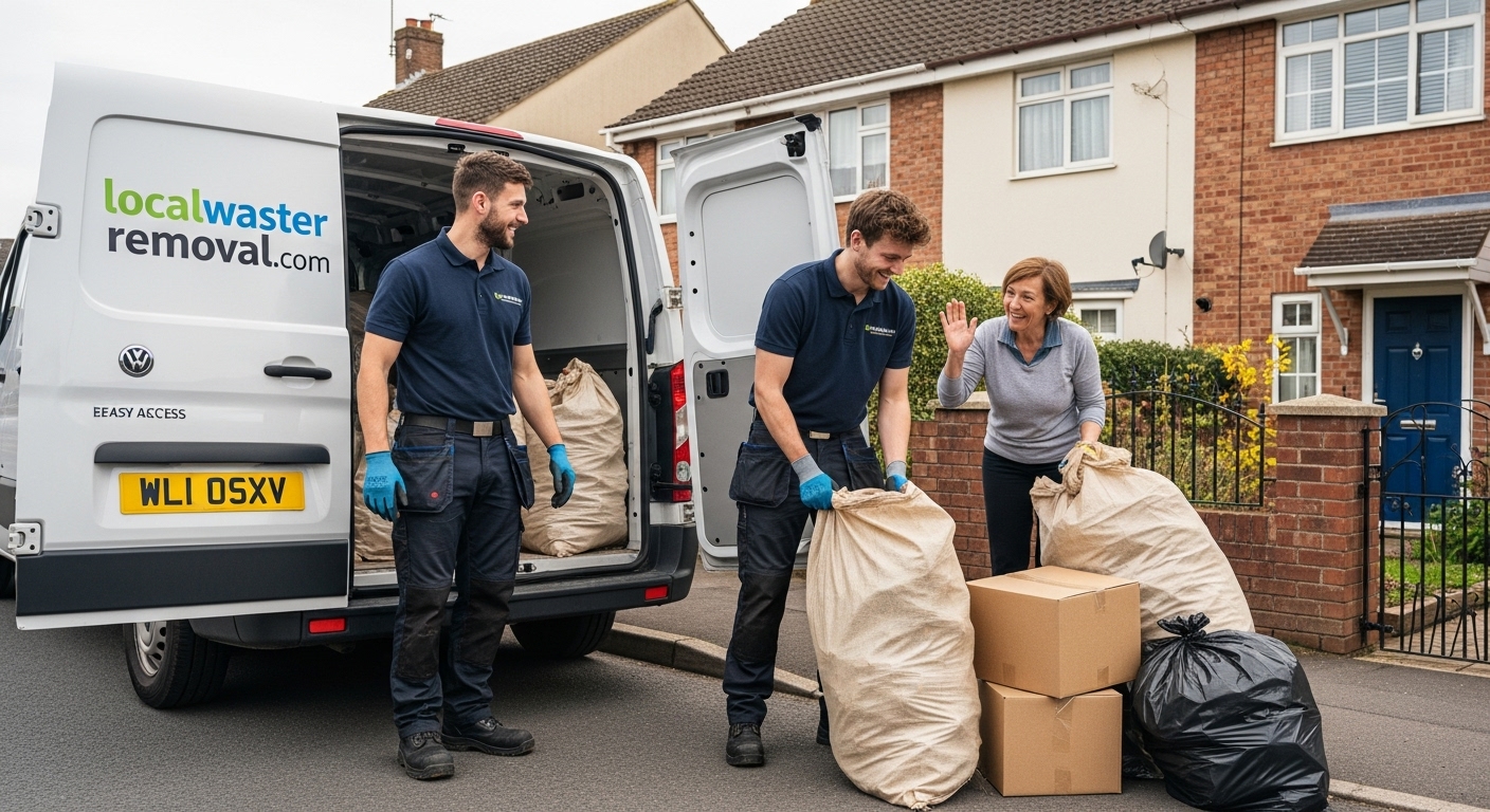 Professional Residential Waste Removal team in Alum Rock loading waste into van