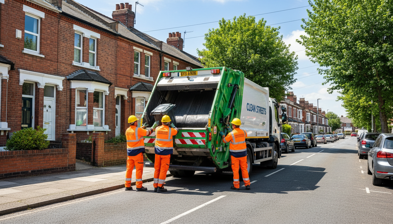 Professional Residential Waste Removal team in Birmingham loading waste into van