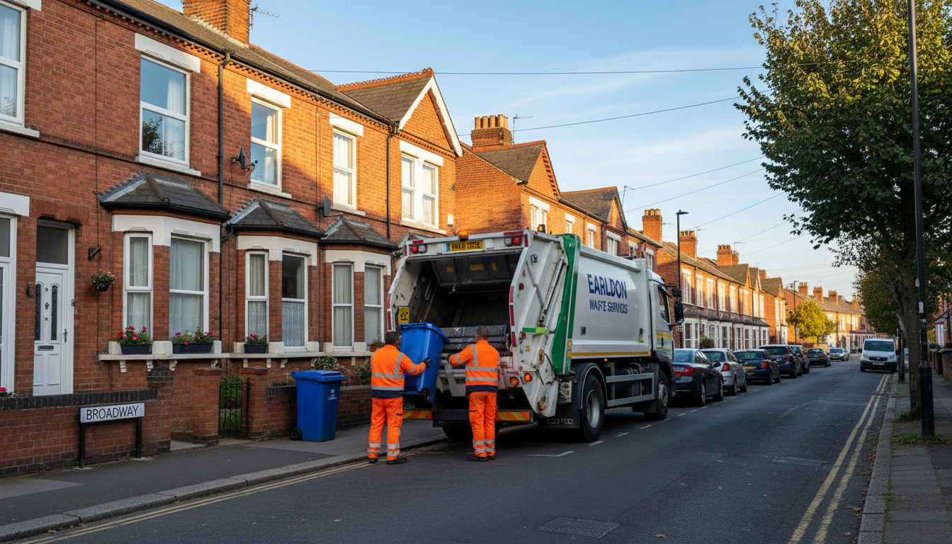 Professional Residential Waste Removal team in Earlsdon loading waste into van