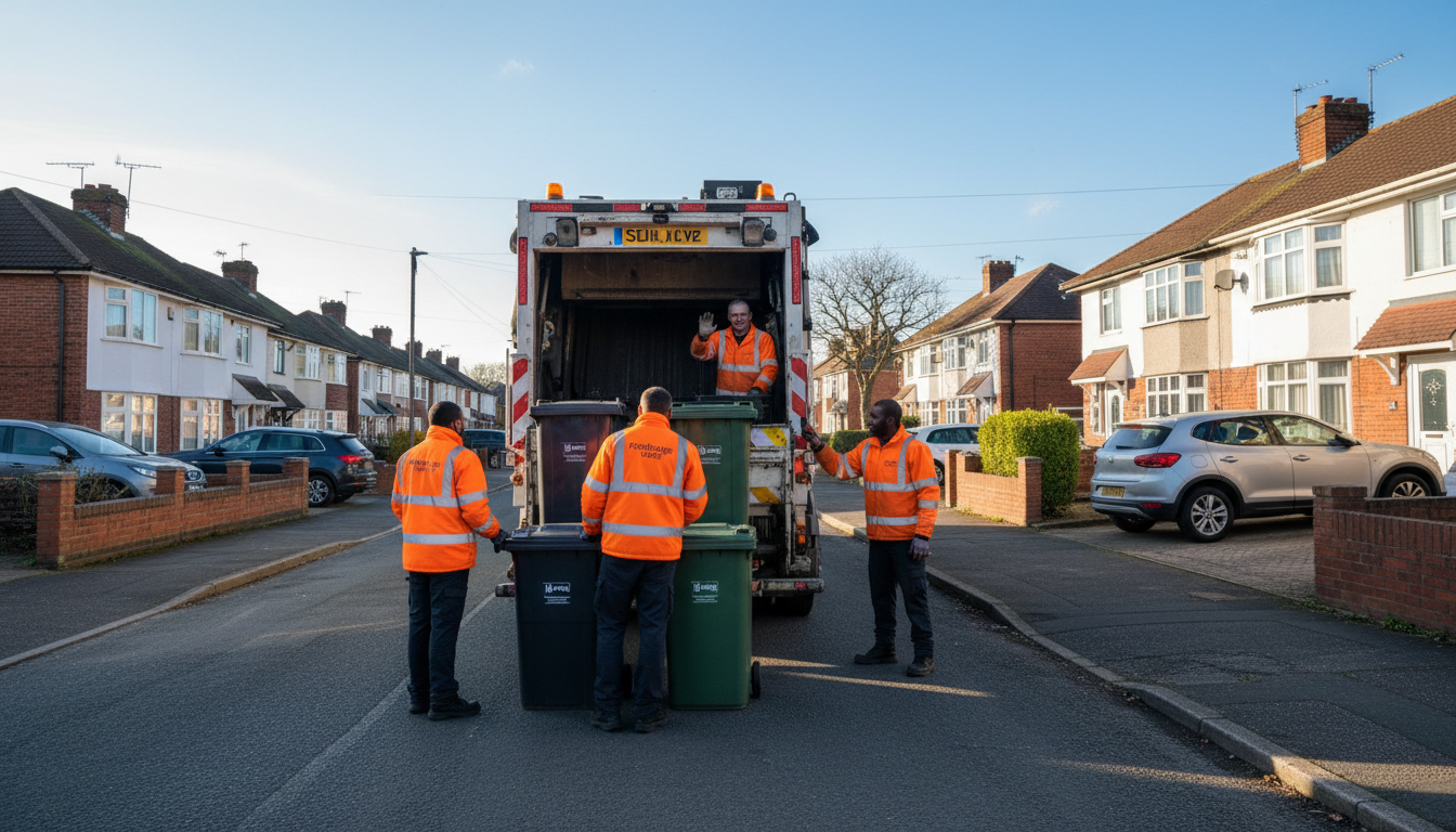 Professional Residential Waste Removal team in Fordbridge loading waste into van