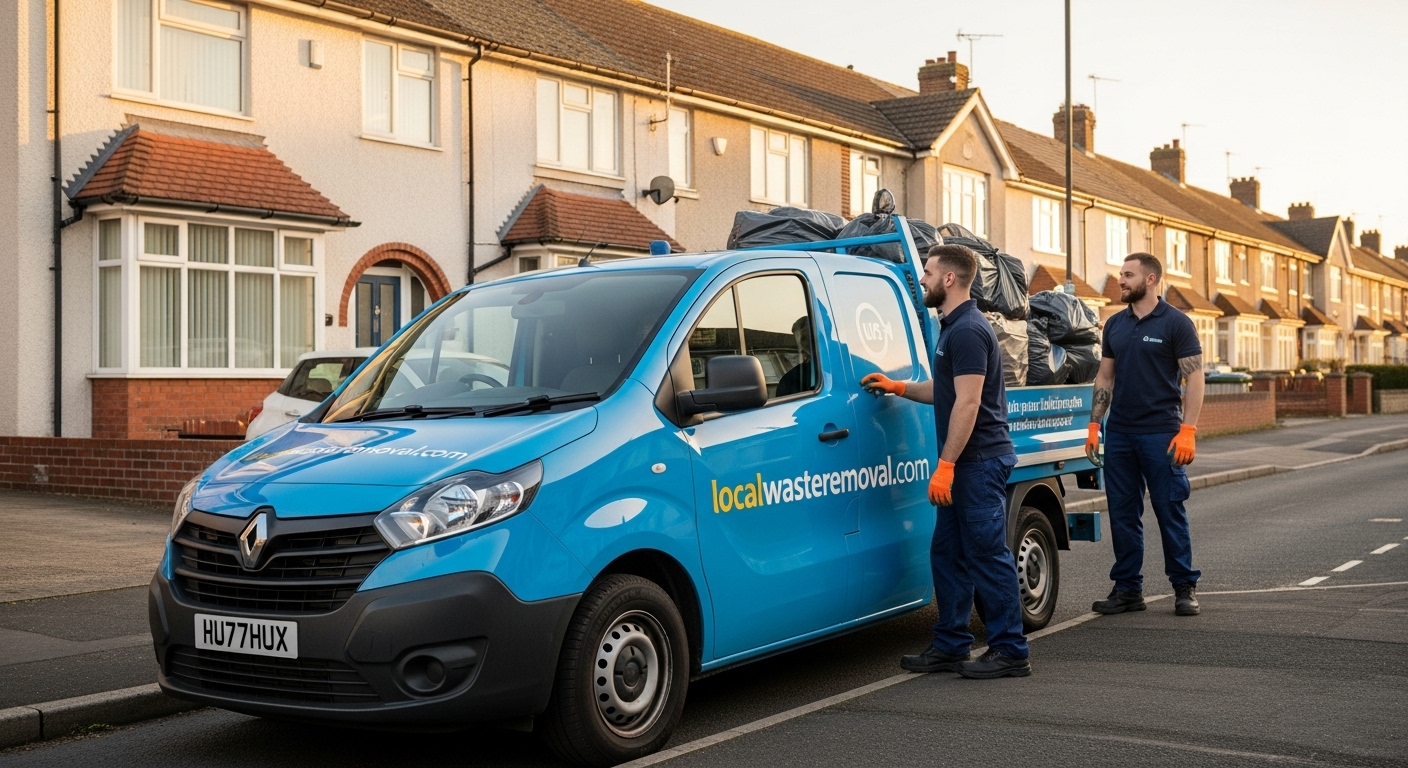 Professional Residential Waste Removal team in Maney loading waste into van