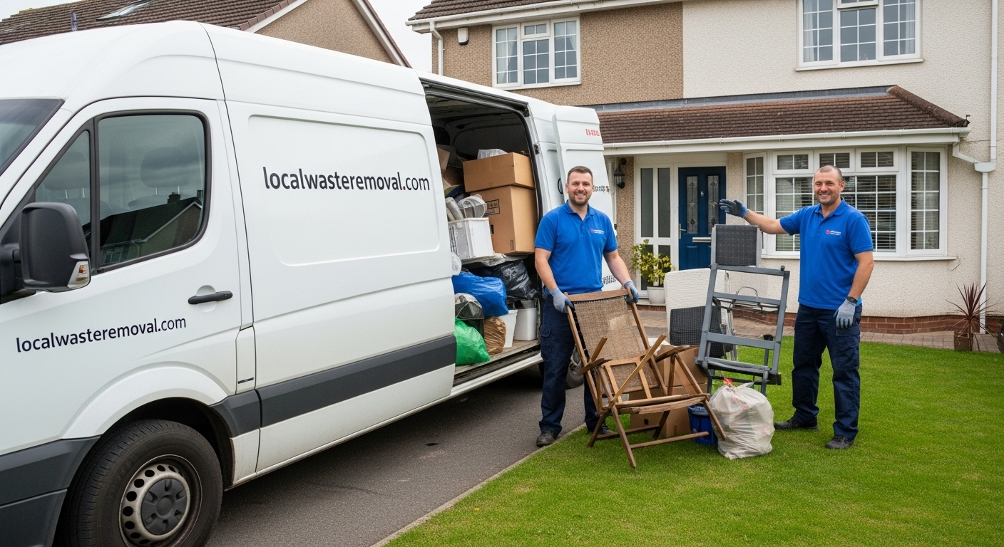 Professional Residential Waste Removal team in Mere Green loading waste into van