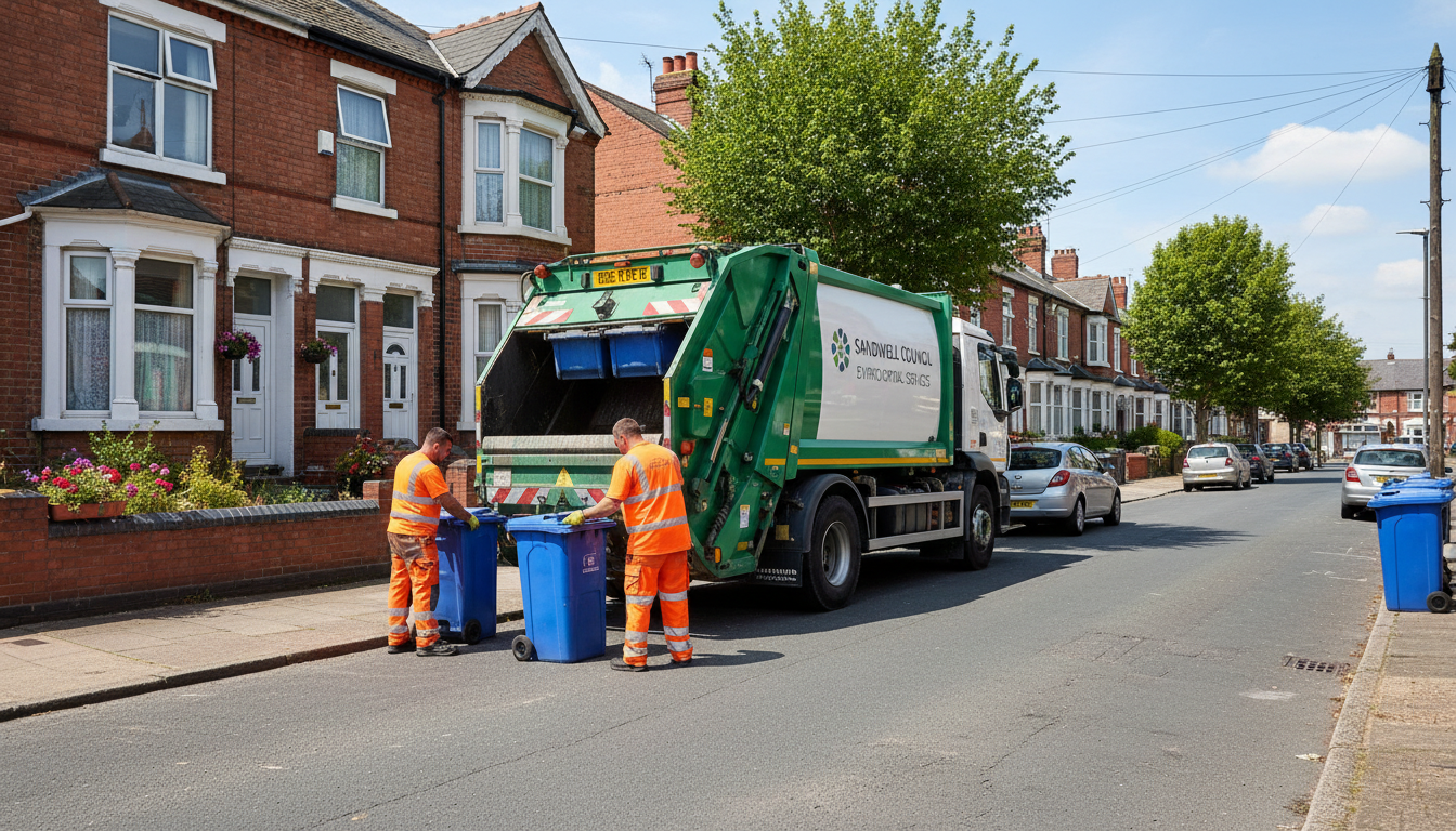 Professional Residential Waste Removal team in Sandwell loading waste into van