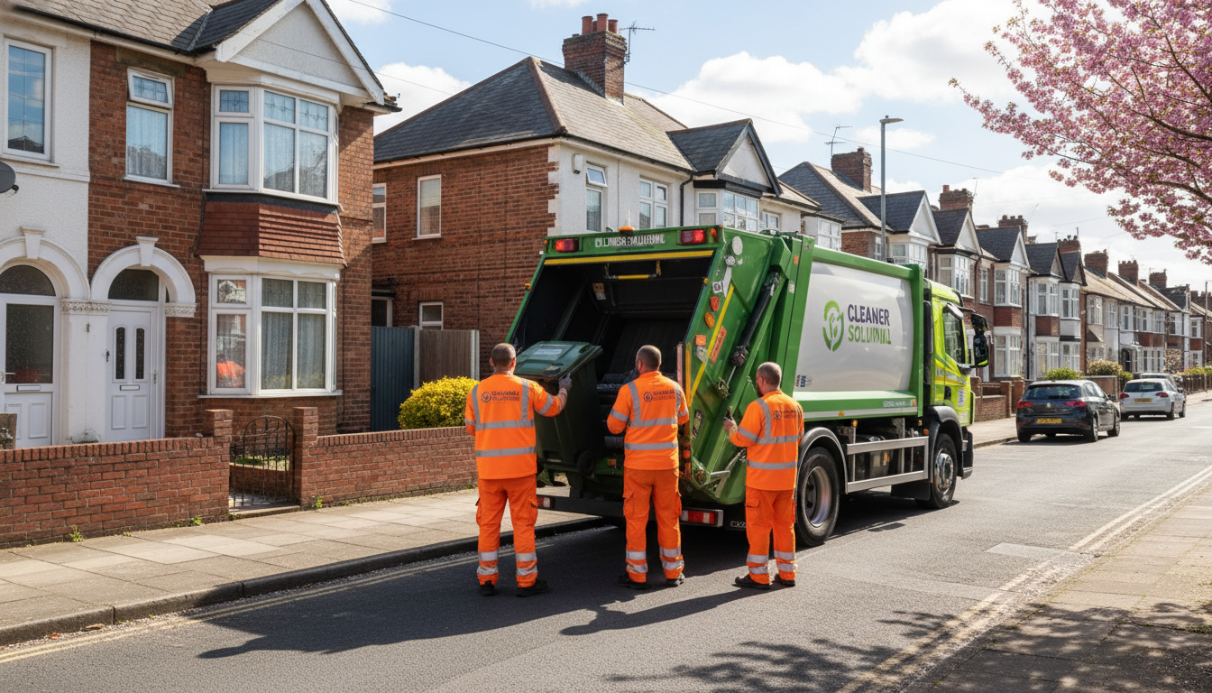 Professional Residential Waste Removal team in Solihull loading waste into van