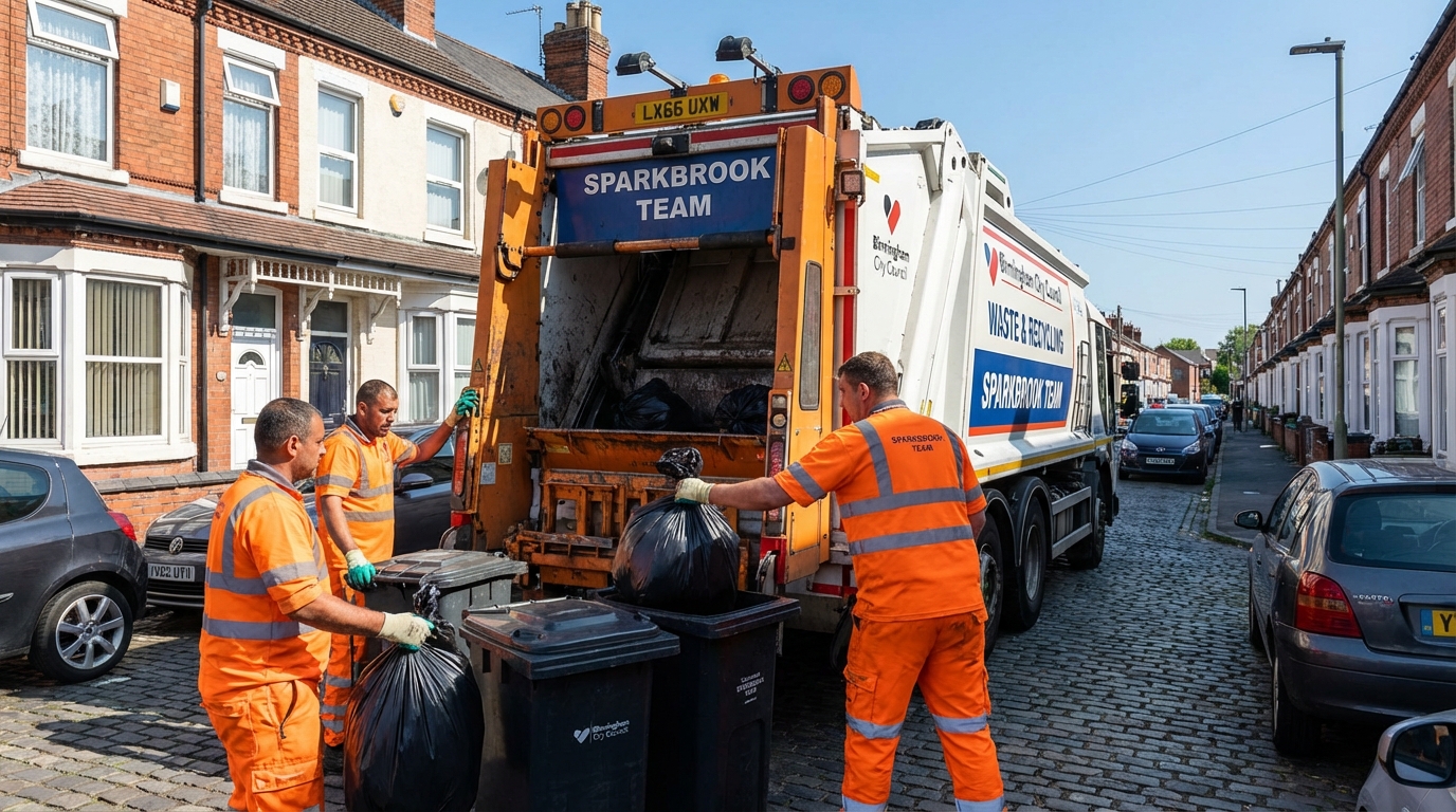 Professional Residential Waste Removal team in Sparkbrook loading waste into van