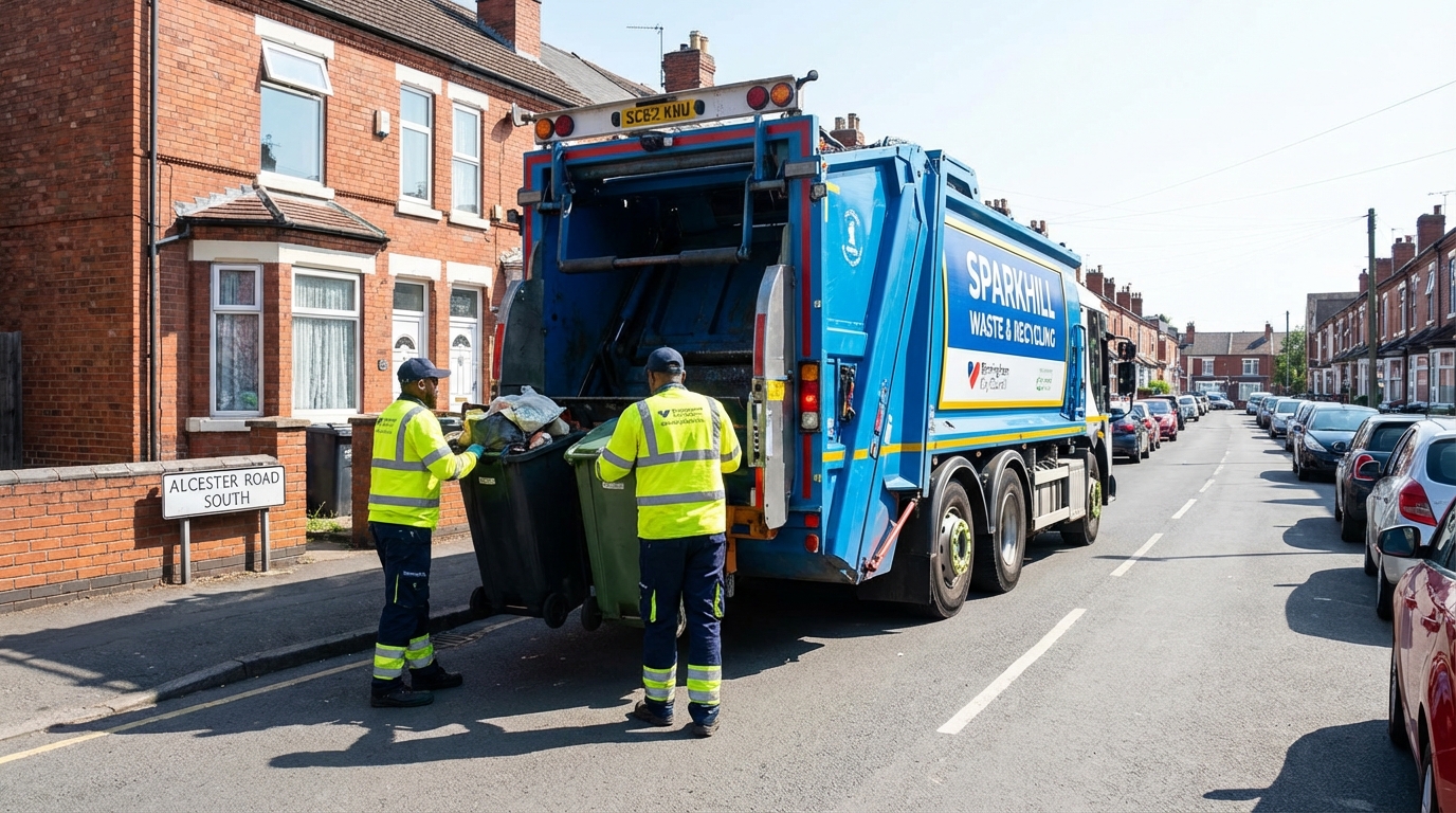 Professional Residential Waste Removal team in Sparkhill loading waste into van