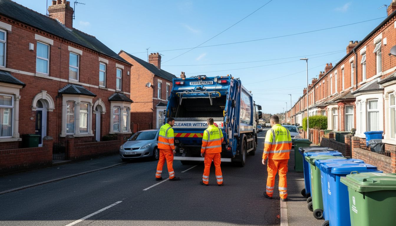 Professional Residential Waste Removal team in Witton loading waste into van