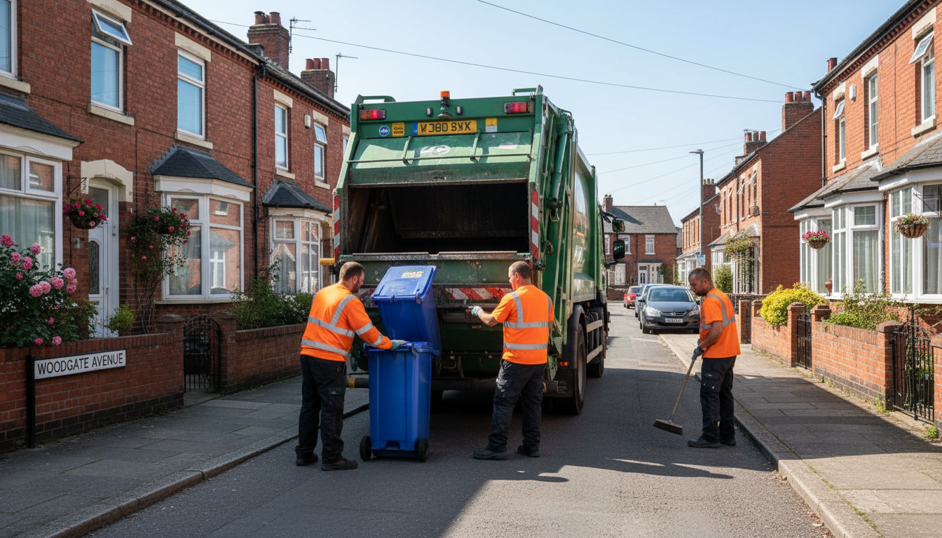 Professional Residential Waste Removal team in Woodgate loading waste into van