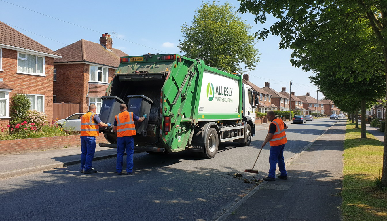 Professional Rubbish Removal team in Allesley loading waste into van
