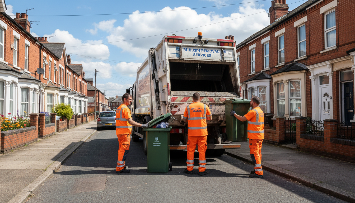 Professional Rubbish Removal team in Ball Hill loading waste into van