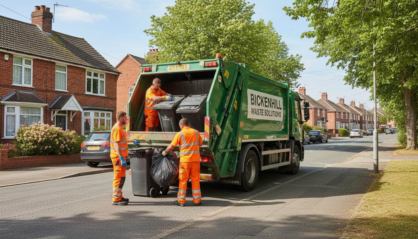 Professional Rubbish Removal team in Bickenhill loading waste into van