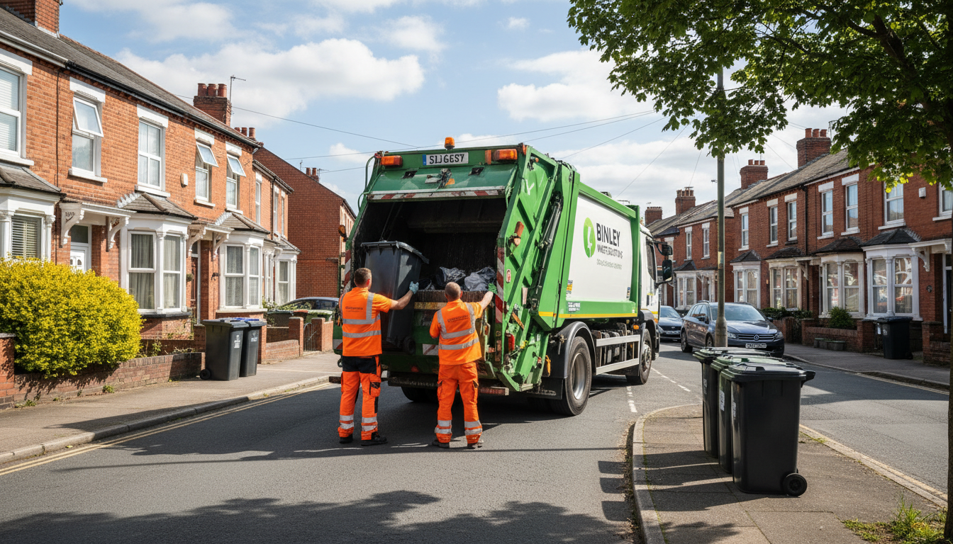 Professional Rubbish Removal team in Binley loading waste into van
