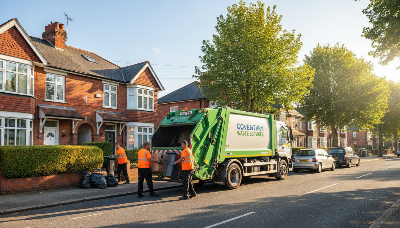 Professional Rubbish Removal team in Coventry loading waste into van